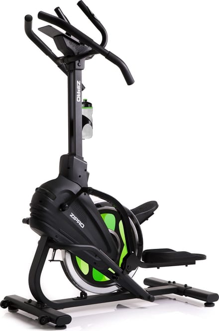 ZIPRO CLIMBER - Crosstrainer & Stepper 2-in-1 - Magnetisch - 120kg Belasting - Compact - Hartslag - Groen/Zwart