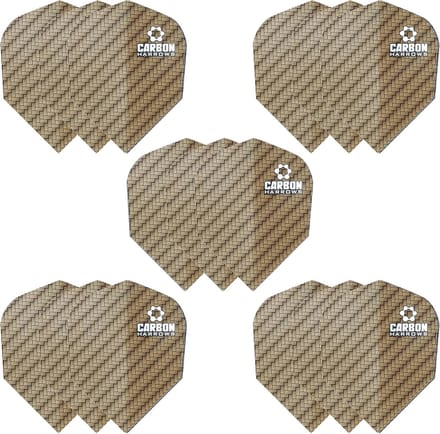 Carbon Dart Flights Set (15 Stuks) - Extra Sterk en Premium Kwaliteit