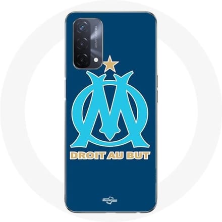 Coque Oppo A93 5G logo om olympique de marseille bleu Fond - Maniacase