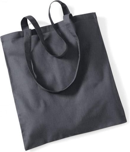 Westford Mill Bag For Life - Long Handles WM101 - Graphite Grey - 38 x 42 cm