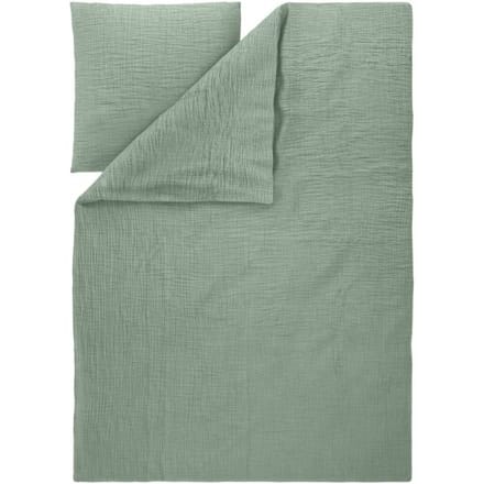 LIVARNO Mousseline dekbedovertrek 140 x 200 cm (Groen)