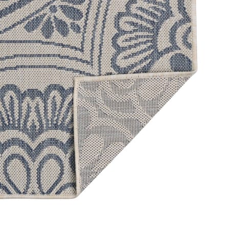 vidaXL - Buitenkleed - met - patroon - platgeweven - 200x280 - cm - blauw