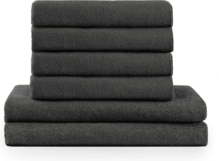 Blumtal Terry Handdoeken Set - 2 x Baddoek & 4 x Handdoek: Antraciet