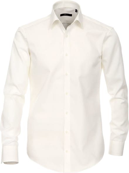 VENTI modern fit overhemd - beige - Strijkvrij - Boordmaat: 40 (EU maat: M)