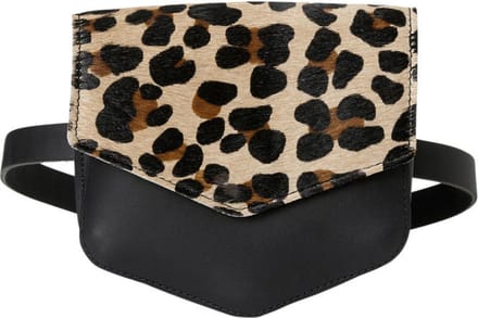 COBACHELLA leren crossbody tas Cheeta Black Zwart