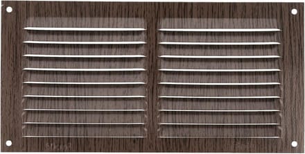 Rechthoekig ventilatierooster Aluminium 100x200 mm Bruin voor Plafond