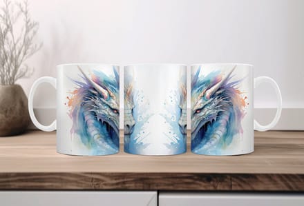 Auqarel koffiemok Draak 1