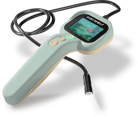KIDYWOLF KIDYEXPLORE Kinder Inspectiecamera met Scherm – Flexibele Camera 1m, LED, 4x Zoom, 6+
