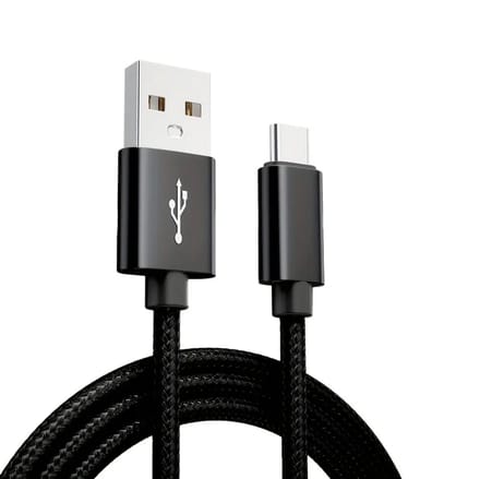 USB naar USB C Kabel - Snellader - USB C Data en Oplaadkabel - 3 Meter - Geschikt voor Samsung & iPhone - Zwart