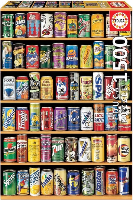 Puzzel Soft Cans 1500 Stukjes - Hoogwaardige Materialen en Inclusief Puzzellijm