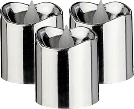 Gift Decor - LED waxinelichtjes - 15x - zilverkleurig - incl. batterij
