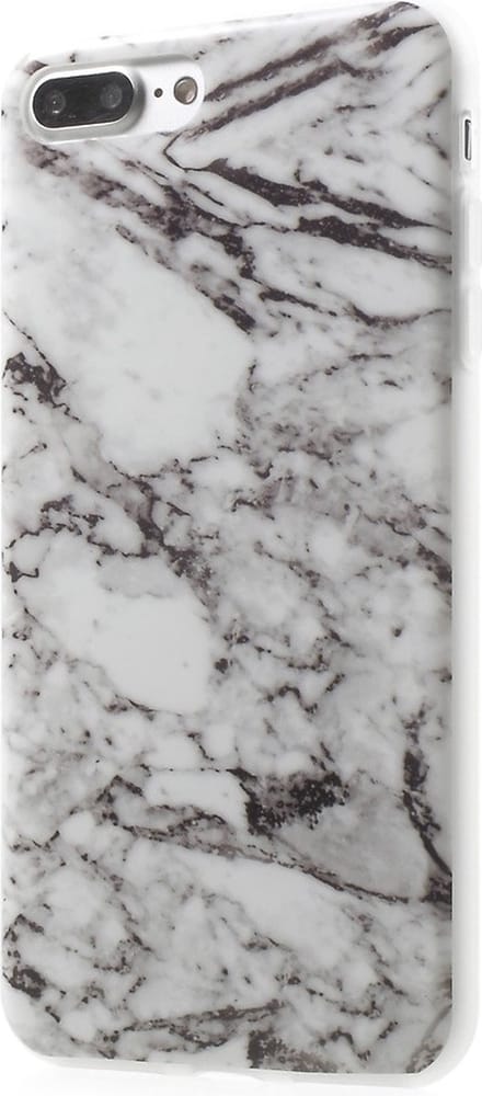 Peachy Wit marmer hoesje geschikt voor iPhone 7 Plus 8 Plus TPU