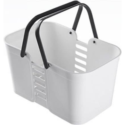 Badkamer Opbergmand Plastic Handheld Grote Capaciteit Afdruipend Verdikt Verhoogd Vierkant gray