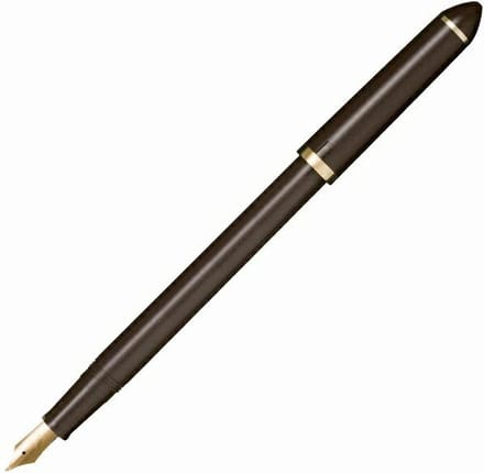Sailor Fude-De-Mannen Script Kalligrafie Pen Bruin + 2 Zwarte Ink Cartridges
