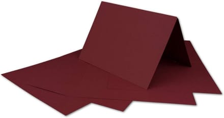 Dubbele kaarten A6 donkerrood - 50 stuks - 180 g/m2 dik karton