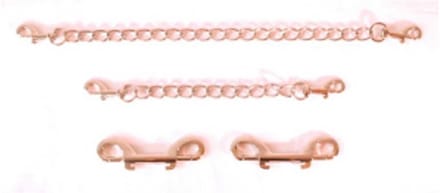 2 Gouden Kettingen en 2 Haken - BDSM - Handboeien - Bondage