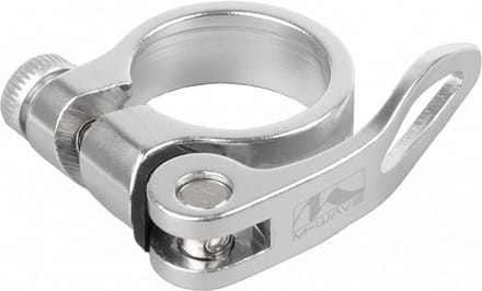 Zadelpenklem Clampy-QR 31,8 mm aluminium zilver