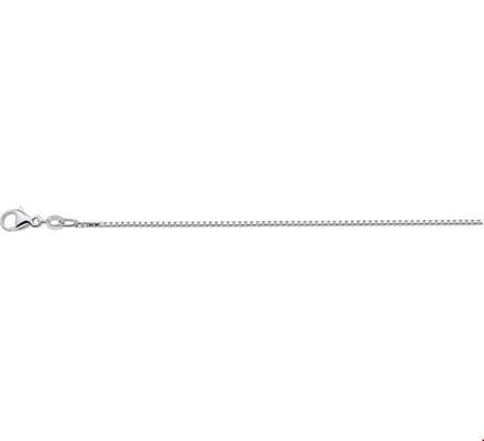 Zilver Gerhodineerde Collier venetiaans 1 1306140 50 cm
