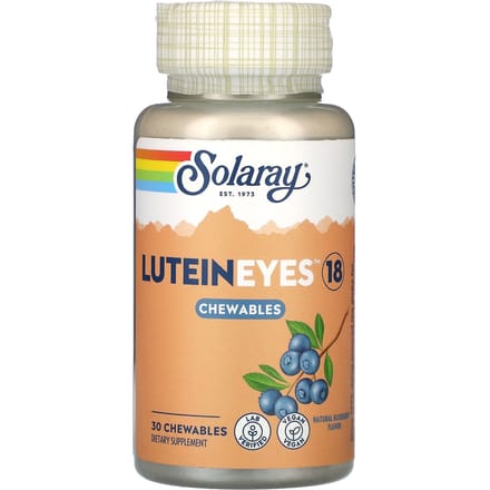 Luteïne Oog 18, Natuurlijke Blauwe Bes, Kauwbaar 30 Tabletten