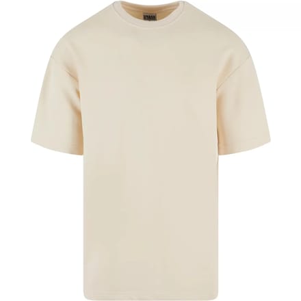 Urban Classics - Light Terry Crew Heren Tshirt - 5XL - Beige