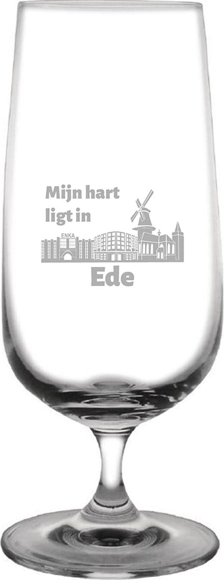 Gegraveerde bierglas op voet 41cl Ede