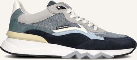 Floris Van Bommel Sfm-10178 De Zager Sneakers - Textiel - Heren - Blauw - Maat 42