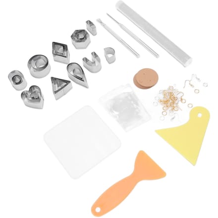 Ensemble de 130 pièces de Formes pour Argile Polymère Kit Boucles d'Oreilles en Argile Polymère pour Fabrication DIY Boucles d'Oreilles en Argile Artisanat DIY white