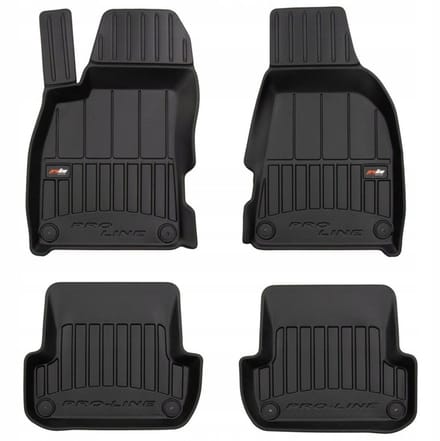 Frogum No.77 - Automatmatten - Geschikt voor Seat Exeo 2008-2013 - 3D Pasvorm - Hoge Rand 6cm - TPE Rubber