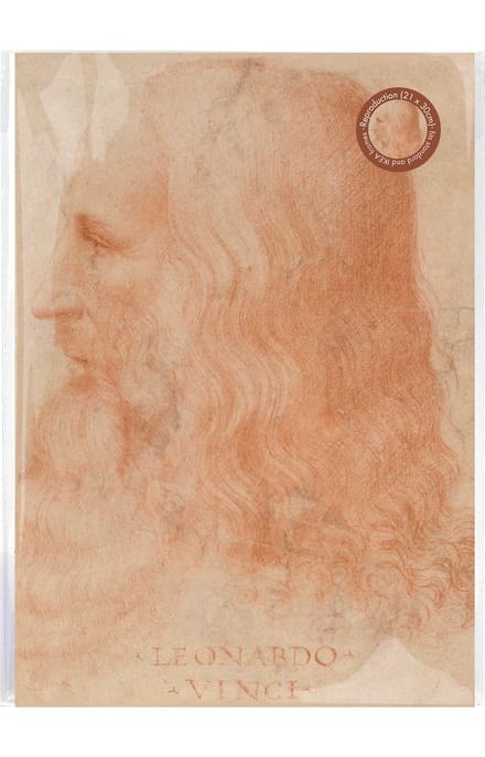 Lanzfeld Da Vinci - Poster Schilderij A4 - Zelfportret - Leonardo da Vinci - PP Hoes