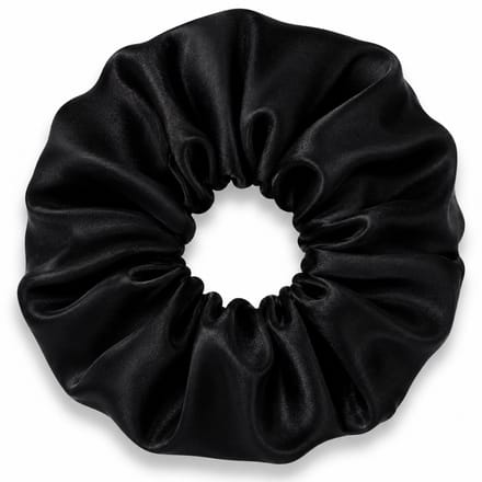 Lajetti - 100% Zijden Scrunchie Zwart - Moerbei Zijde Haarelastiek