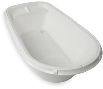 Luxueuze witte badkuip met anatomische bodem en afvoerstop