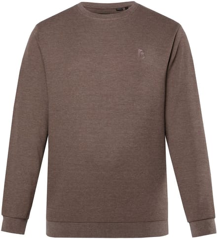 Boston Park - Heren - Sweatshirt ronde hals Flatback - Koffiebruin - Maat 52+