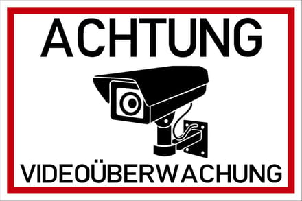 Waarschuwingsborden Camerabewaking - Weerbestendig en Zelfklevend, 20 x 30 cm