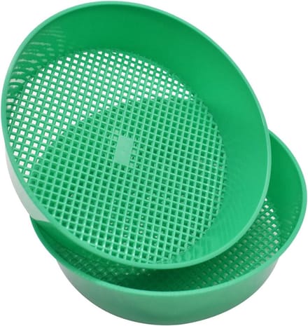 Quvo® Tuinzeef - Zandzeef - Compostzeef - Aardezeef – 2 Stuks-Groen- 21cm c 19cm x 6cm