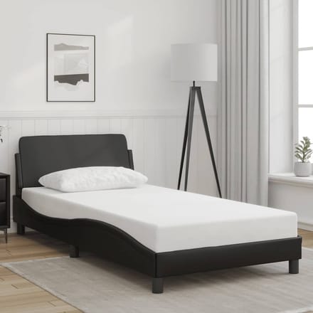vidaXL - Bedframe - "Dover" - kunstleer - zwart - 100x200 - cm