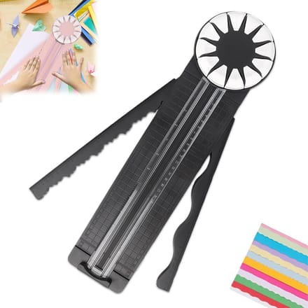 Papierknutsel snijder - Papier trimmer - Creatief knutselen - 12-in-1 ontwerp - N.v.t. - Zwart