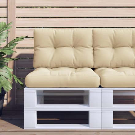 vidaXL - Palletkussens - 2 - st - stof - beige