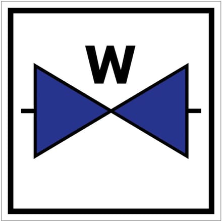 Waterafsluiter bord | gecoat dibond materiaal | 30 x 30 cm