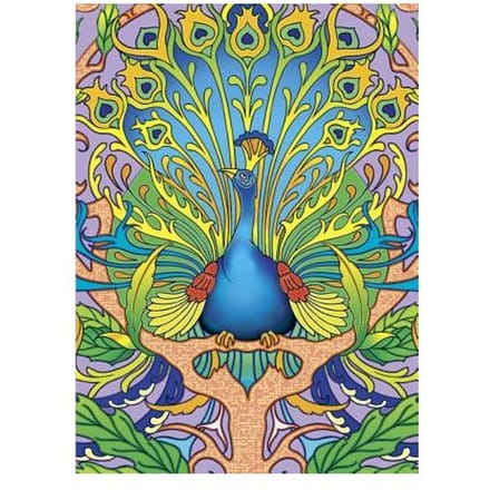 Art Nouveau Peacock Notebook - Marty Noble
