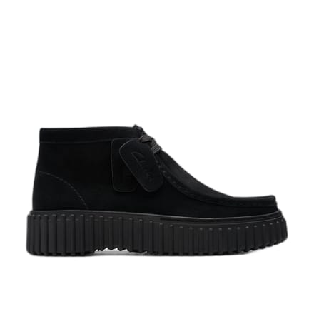 CLARKS Torhill Moss Dames Veterschoenen - Suede - Zwart