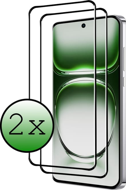 Screenprotector - 2 Stuks Geschikt voor OPPO Reno 12 Pro - Full Cover - Beschermglas - Gehard Glas - Tempered Glass - Screen Protector