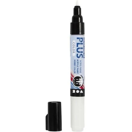 Plus Color Marker, off-white, L: 14,5 cm, lijndikte 0,7 mm, 1 stuk, 5,5 ml