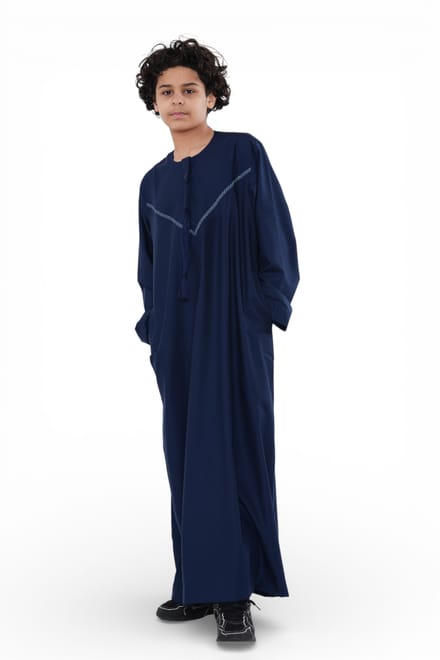 Kinderen jongens Eid marineblauw Marokkaanse Thobe gewaad Djellaba Ramadan Eid Jubba- K-HM10
