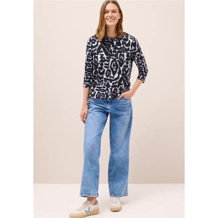 Gedessineerd shirt met capuchon