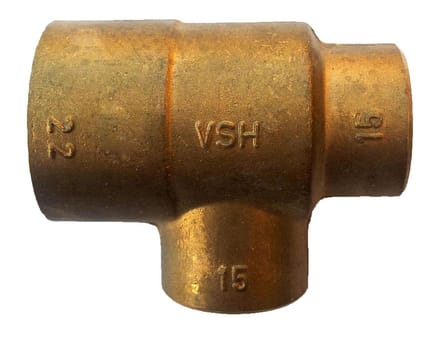 T-stuk capillair 22x15x15mm ms