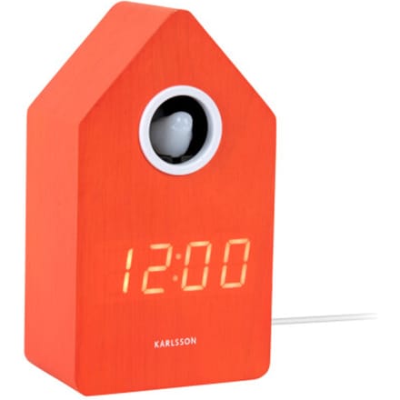Karlsson wekker cuckoo led brilliant orange