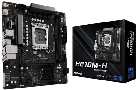 ASRock H810M‑H – Micro‑ATX Moederbord – Intel H810 – DDR5 – PCIe 4.0 – 4× SATA3 – Gigabit LAN
