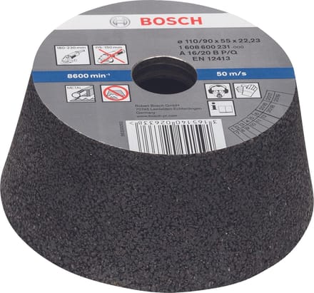 Bosch SLIBESKIVE Ø110/90MM K16 Metaal KONISK