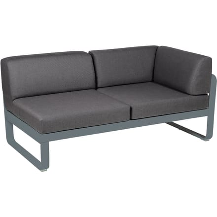 Fermob BELLEVIE hoekmodule rechts - 26 stormgrijs mat - A3 grafietgrijs