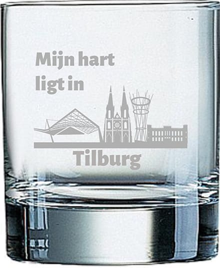 Gegraveerde Whiskeyglas 20cl Tilburg